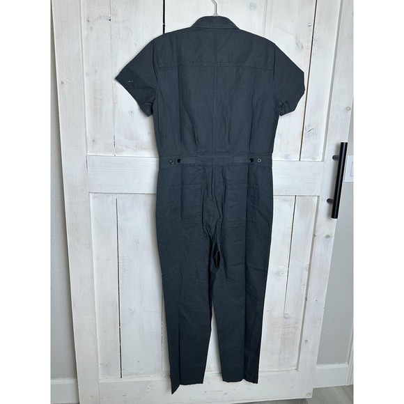 Outerknown S.E.A. Suit Women's Button Front Jumpsuit Linen Blend Sz M Gray NWT - Picture 4 of 7